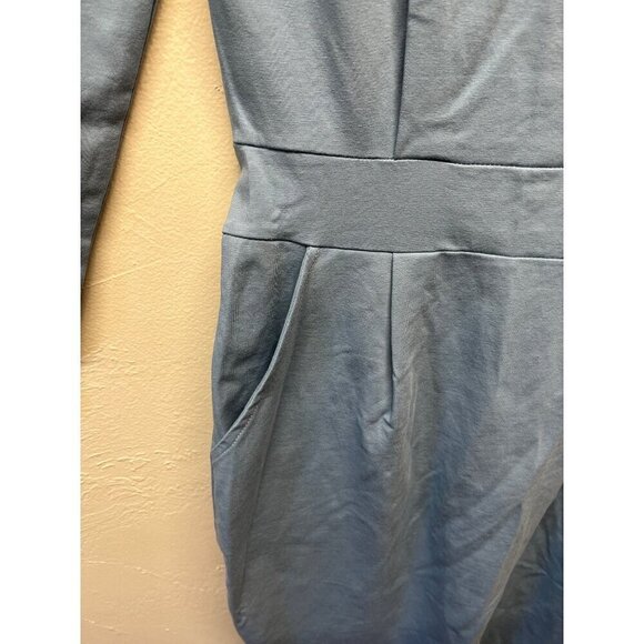 New Pretty Garden Dress Casual Long Sleeve Belted Sheath Pencil Dress Medium - Picture 5 of 8